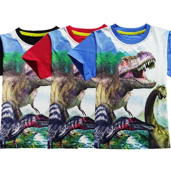 2020 Детски Тениски с къси ръкави модел на динозавър от филма, Класическата Карикатура, Летен Топ За малки Момичета, Тениски, Дрехи За Момчета Дрехи