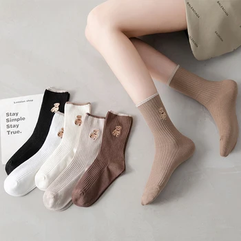 Гореща разпродажба, сладки чорапи с дрямка, cartoony животински принт, спортни модни чорапи, есенно-зимни универсални чорапи, дамски памучни чорапи