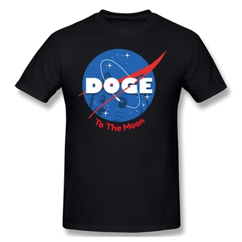 Памучен Тениска Doge Space Марс С Принтом Dogecoin За Мъже, Модни Градинска Облекло