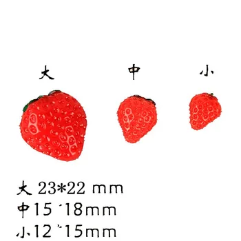 30 БР червен Мини/ягоди 3 размер може да изберете материал, смола изпрати САМ аксесоари албум за изрезки 9607