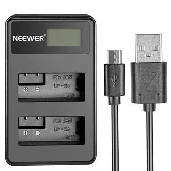 Neewer USB Двойна Батерия Зарядно Устройство Led Дисплей 5v/2А Вход за Canon LP-E8 Батерия за Canon EOS Rebel T5i T4i T3i T2i EOS 600D
