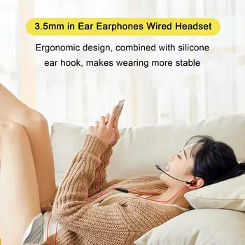 Многофункционални слушалки в ушите със защита от смущения, Гъвкави Спортни слушалки в ушите, стерео Бас Слот за Слушалки