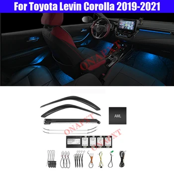 Авточасти За Toyota Corolla Levin 2019-2021 Бутон за Управление Декоративен Околните Светлина Атмосферни Лампа с подсветка Ленти 64 Цветове