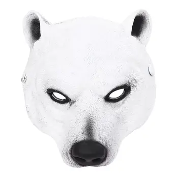 Половината маска полярната мечка Хелоуин маски страна маска за фестивала на етапа на подаване на