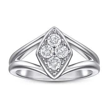 Европейски и американски новият студен вятър пръстен s925 сребърни женски пръстен тенденция на модата сватбена диамантен пръстен сребърни бижута