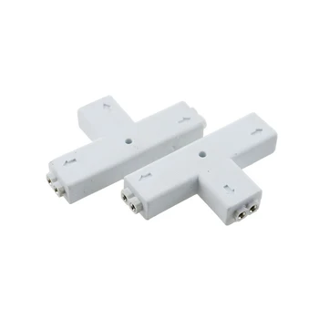 20pcs Т-образен конектор ширина 8 мм, 10 мм, с 2 контакти за led единични лампи 5050/3528 аксесоари за led ленти