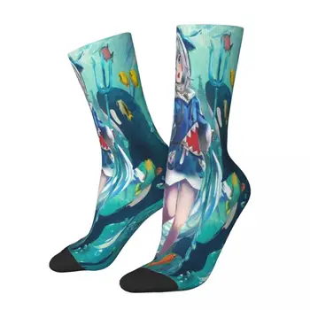 Gura Hololive Сладки Кавайные Чорапи За Момичета Мъжки И Дамски Есенни Чорапи От Полиестер