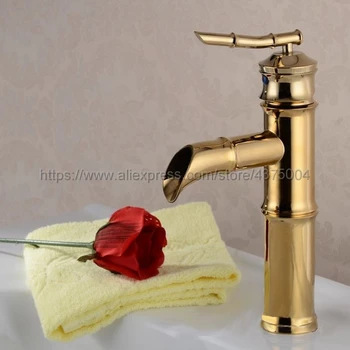 Санитарен възел-мивка с кран за студена и топла вана кран злато цвят месинг в бортике басейна кран Ngf007 