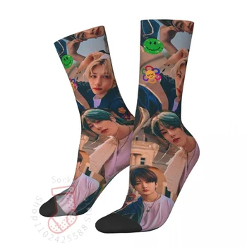 Kpop Star Бездомни Деца Певица Idol Чорапи-Мъжки, Дамски Ежедневни Чорапи От Полиестер Harajuku Чорапи За Цялата Година Подаръци