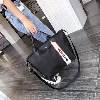 Ежедневна чанта на едно рамо, однотонная водоустойчив найлон дамска чанта, Преносима чанта