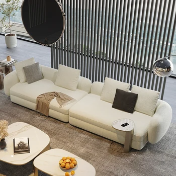 Минималистичен мечето плюшено канапе модерна луксозна дневна луксозен дизайнерски директен диван със специална форма