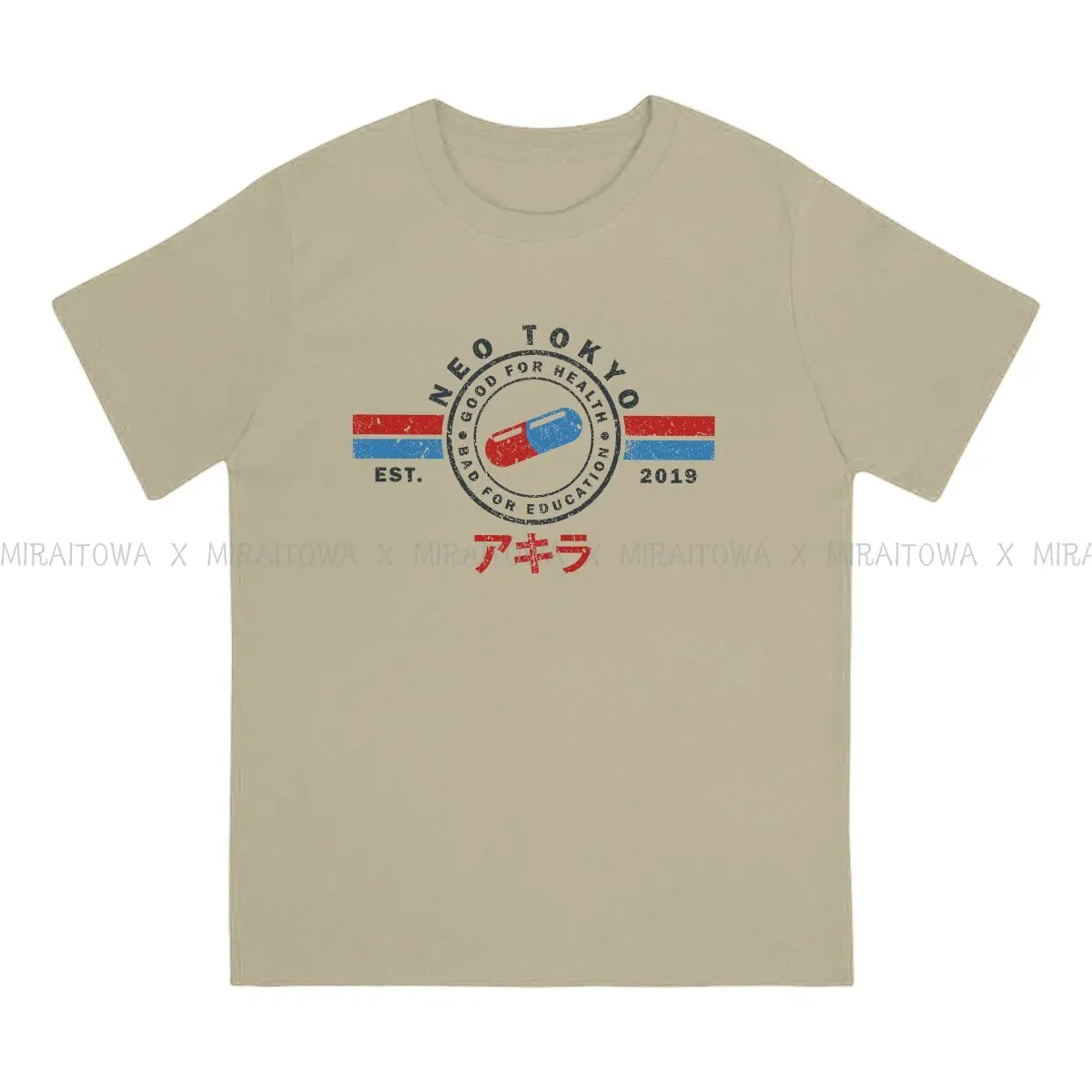 Тениска АКИРА The Capsules Нео Токио, мъжка риза в стил Харадзюку Гръндж, мъжки Дрехи, с Кръгло деколте Оверсайз Изображение 1