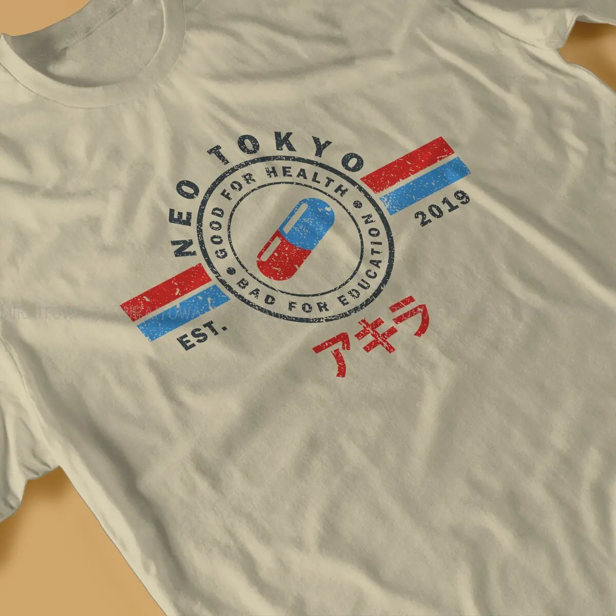 Тениска АКИРА The Capsules Нео Токио, мъжка риза в стил Харадзюку Гръндж, мъжки Дрехи, с Кръгло деколте Оверсайз Изображение 2