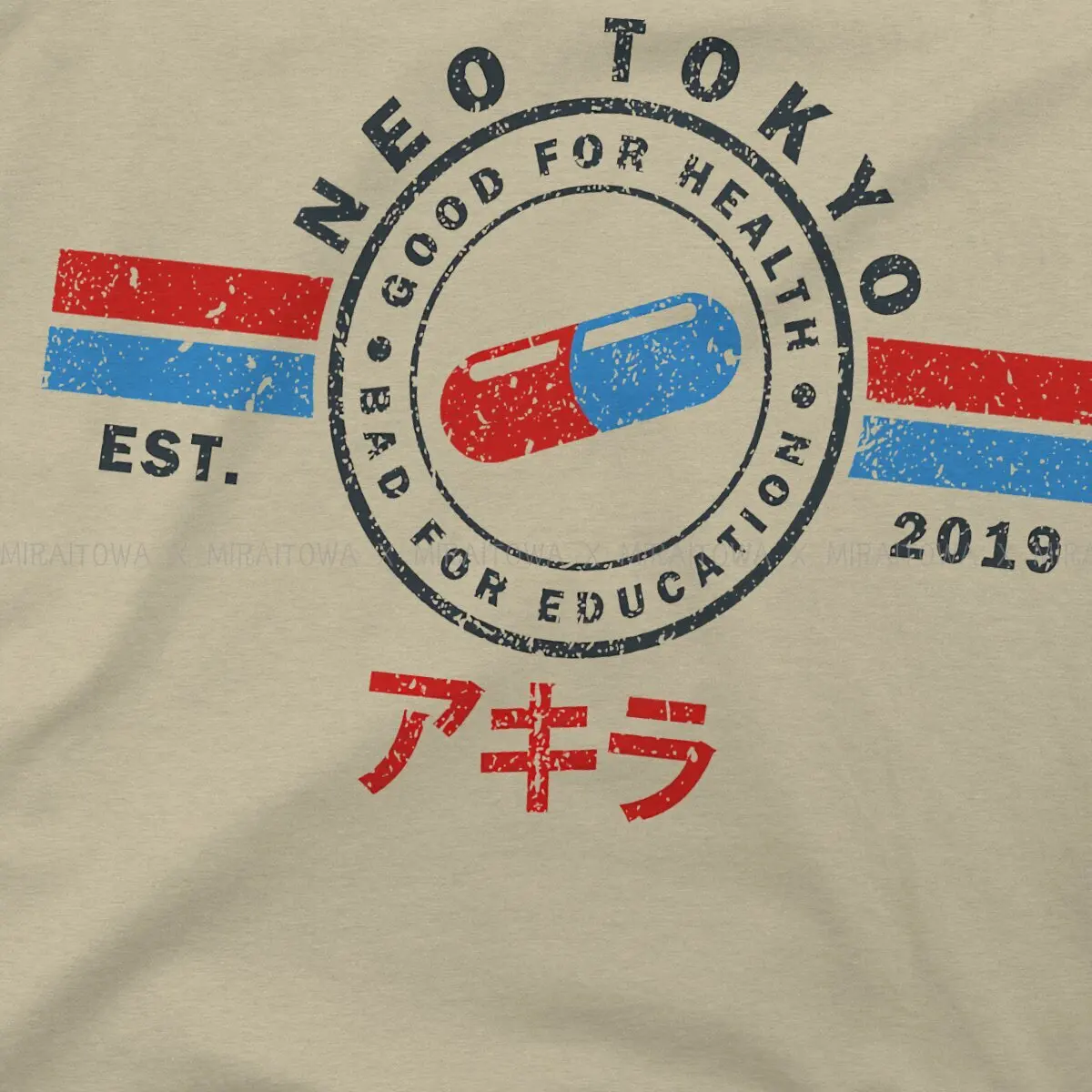 Тениска АКИРА The Capsules Нео Токио, мъжка риза в стил Харадзюку Гръндж, мъжки Дрехи, с Кръгло деколте Оверсайз Изображение 3