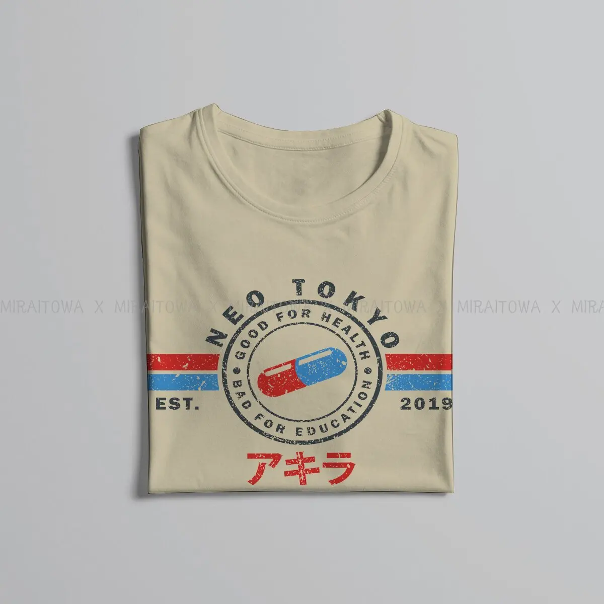 Тениска АКИРА The Capsules Нео Токио, мъжка риза в стил Харадзюку Гръндж, мъжки Дрехи, с Кръгло деколте Оверсайз Изображение 4