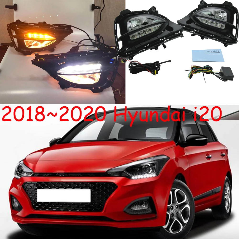 автомобилна бамперная фар за Hyundai i20 дневна светлина y DRL автомобилни аксесоари LED светлини за Hyundai i20 фарове за мъгла Изображение 0