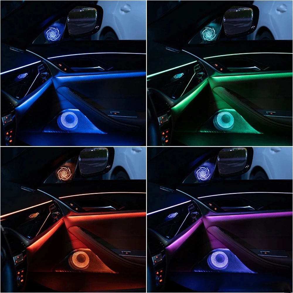11-цветно Автоматично Конвертиране на Автомобила Неон Вътрешната Врата на Разсеяна Светлина Декоративно Осветление за BMW Серия 5 G38 2018-2021 Изображение 1