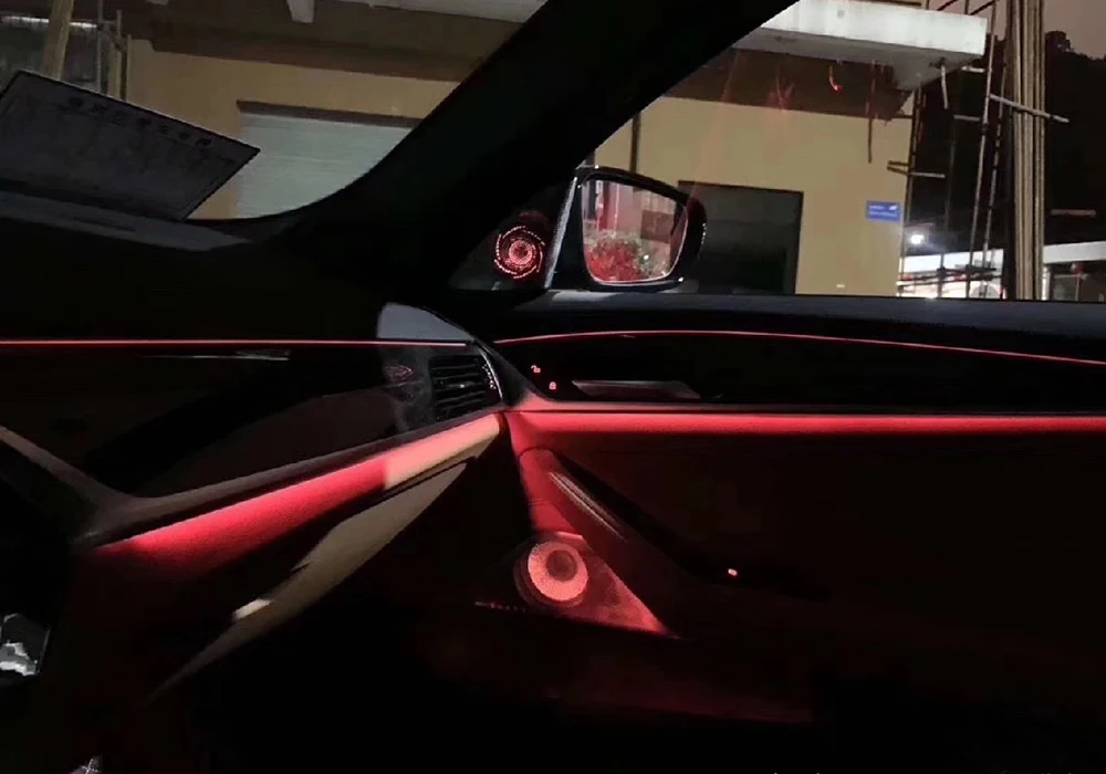 11-цветно Автоматично Конвертиране на Автомобила Неон Вътрешната Врата на Разсеяна Светлина Декоративно Осветление за BMW Серия 5 G38 2018-2021 Изображение 4