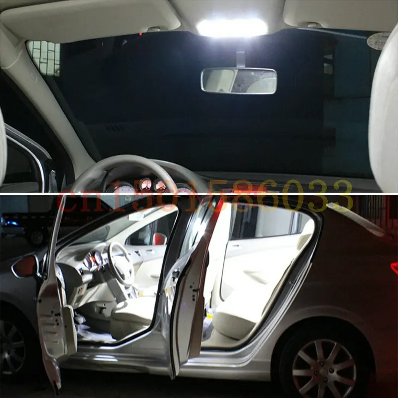 LED Вътрешни Автомобилни Фарове За VW jetta room dome карта за четене foot врата лампи без грешки 8 бр. Изображение 1