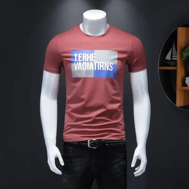 Мъжка Тениска с Къс Ръкав, Ежедневни Лятна Новост 2021, Микроэластичный Удобен Топ с Кръгло Деколте, мъжки t-shirt Изображение 0