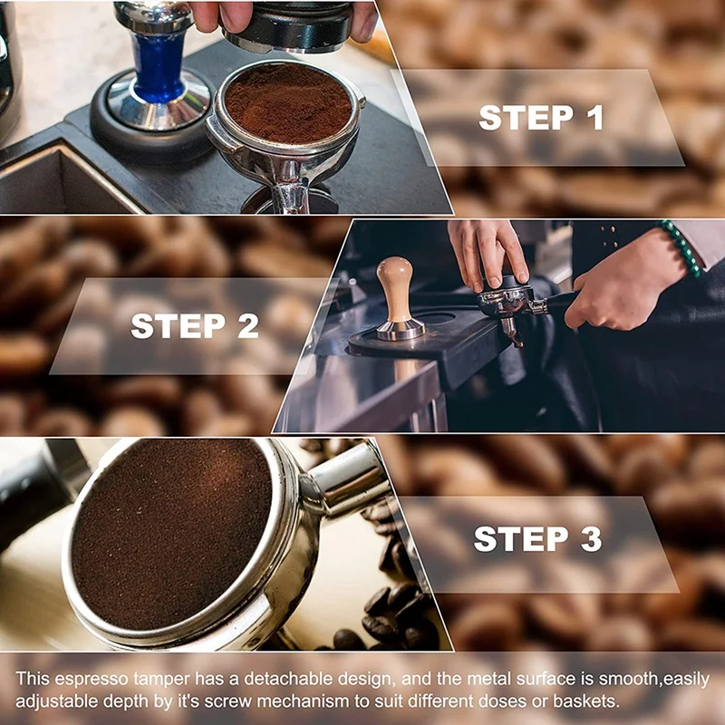 53-мм, опаковка и трамбовка кафе, Разпределение на еспресо с 54 мм фуния за дозиране за еспресо, пръстен за дозиране на кафето Изображение 5