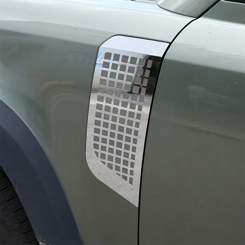 За Land Rover Defender 110 2020-2022алюминиевое Кола Крило на входящия Въздух Окото Капачка Защитна Капачка Декоративна Лента за аксесоари за Автомобили Изображение 1