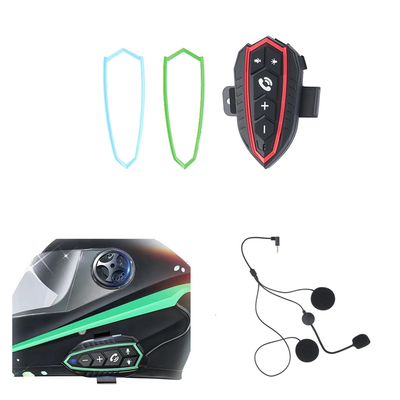Мотоциклет Bluetooth-каска С усилвател, Слушалки За Повикване Гласов Помощник студена светлинна Ивица, намаляване на шума с ЦПУ Изображение 2
