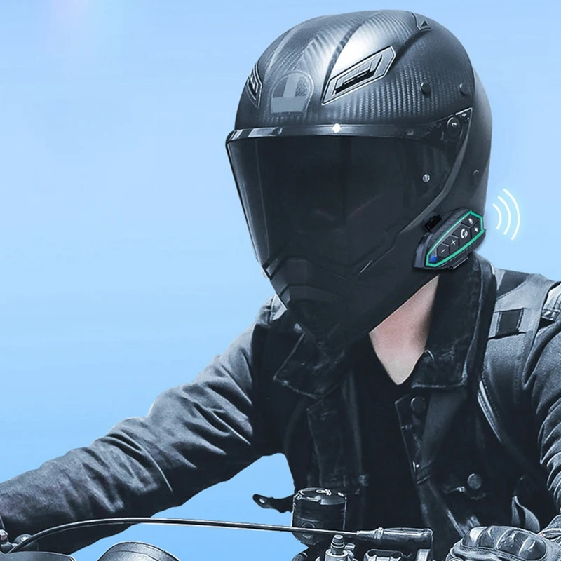 Мотоциклет Bluetooth-каска С усилвател, Слушалки За Повикване Гласов Помощник студена светлинна Ивица, намаляване на шума с ЦПУ Изображение 4