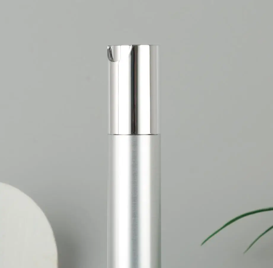 30 мл е по-тънка форма сребърна UV безвоздушная бутилка помпа лосион серум емулсия основа копър течен грижа за кожата козметична опаковка Изображение 3