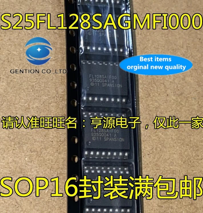 5ШТ S25FL128SAGMFI000 Ситопечат FL128SAIF00 СОП-16 флаш-памет в присъствието на 100% чисто нов и оригинален Изображение 0
