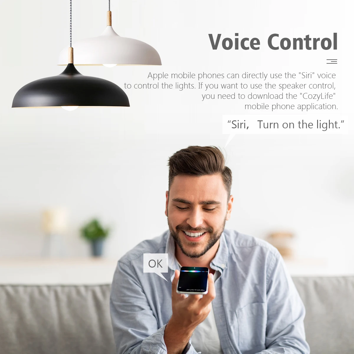 Apple Homekit WIFI Led интелигентна лампа 9 W RGB Гласово Управление Интелигентна Домашна лампа Работи с Dohome Apple IOS / Bluetooth 4.0 осветление Изображение 4